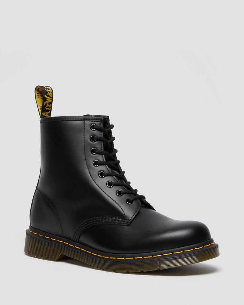 Black Women\'s Dr Martens 1460 Smooth Leather Lace Up Boots | CA 209SGL